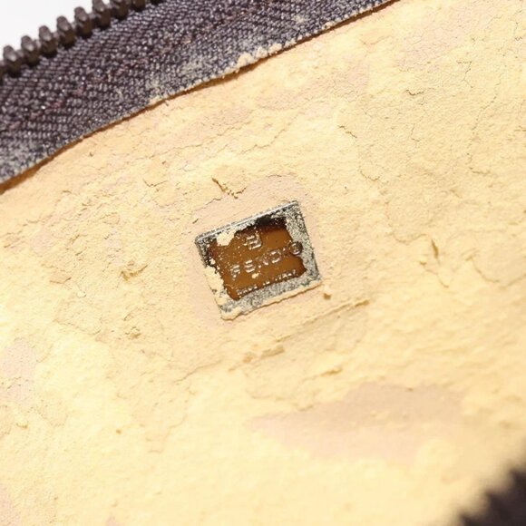 FENDI Zucca Canvas Pouch Black Brown Auth bs25659 - Picture 16 of 16